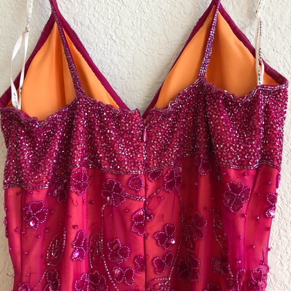 Sean Collection Beaded Evening Dress w/ side slits - Picture 6 of 7